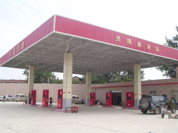 克拉玛依加油站钢结构网架案例9